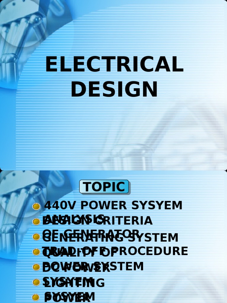 Electrical Design PDF Electric Power System Direct Current