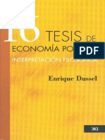 16 Tesis económicas - Enrique Dussel. 
