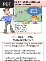 Theories of Instructional Management