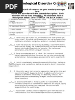 psychological disorder quiz key sp15