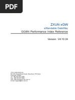 016-ZXUN XGW (V4.10.24) EXtendable GateWay GGSN Performance Index Reference