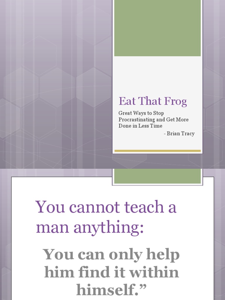 Eat That Frog | PDF | Time Management | Professional Skills