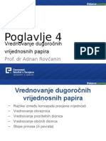 Vrednovanje Dugorocnih Vrijednosnih Papira