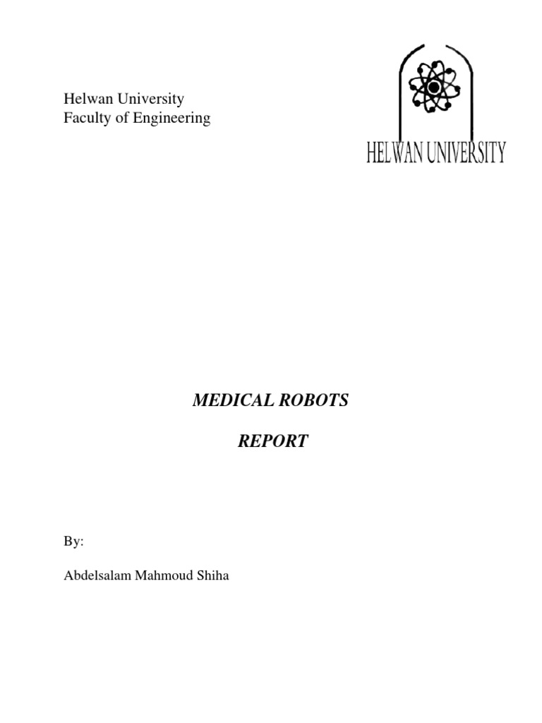 Medical Robot Report PDF Surgery Robot