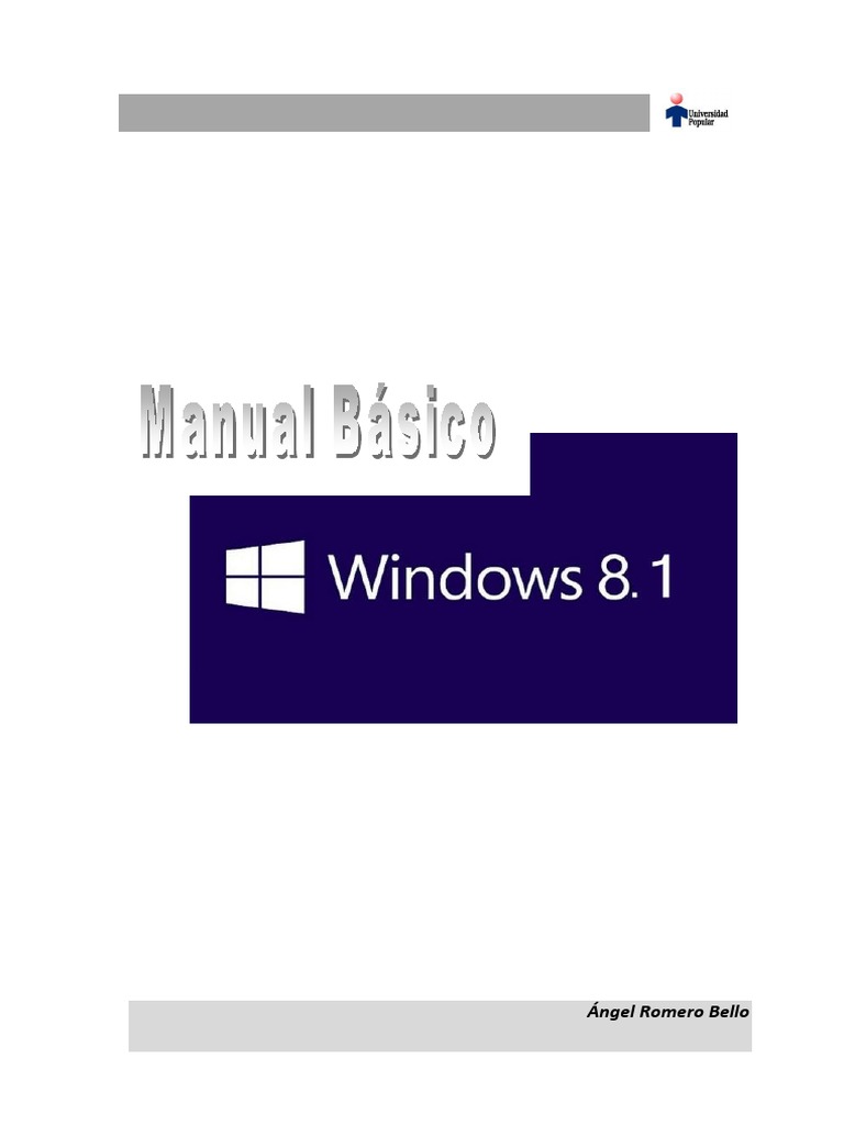 WINDOWS 8.1 Manual Básico | PDF | Ventana (informática) | Windows 8