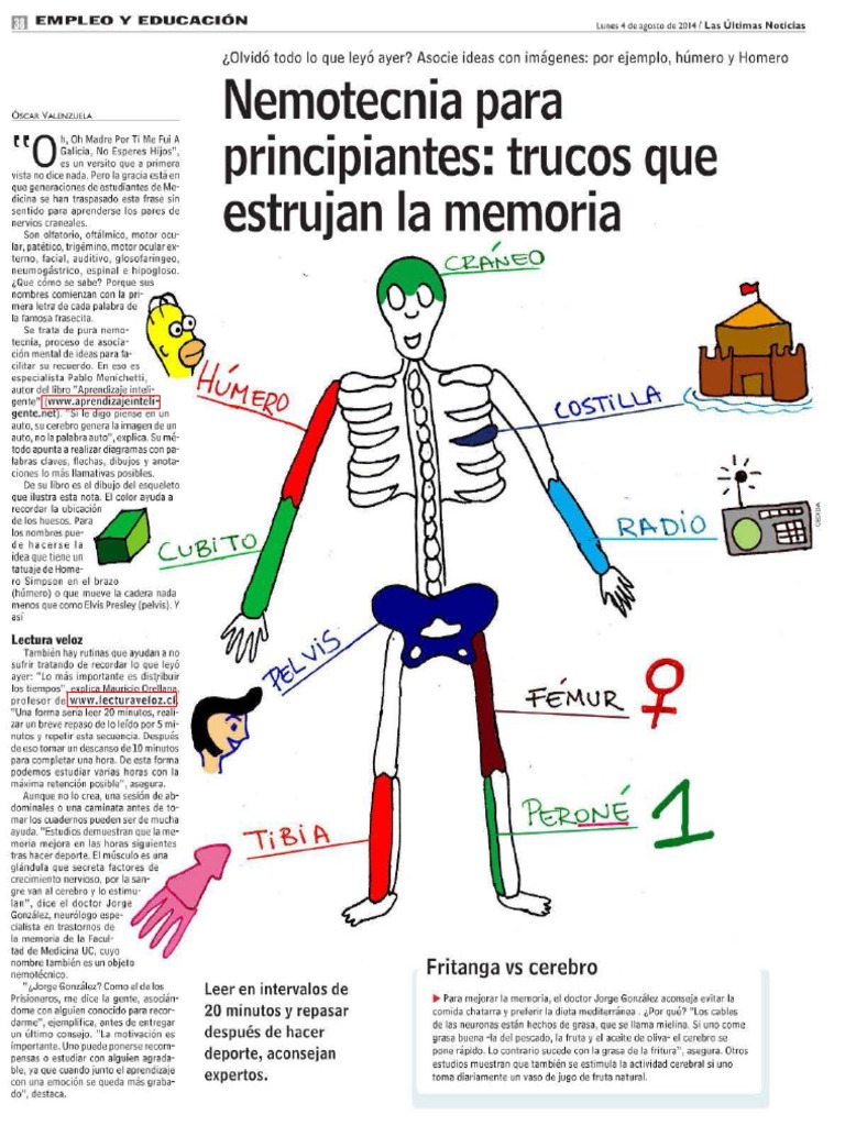 Mnemotecnia: Trucos para recordar | PDF | Mnemotécnico | Memoria