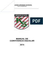 Manual de Convivencia Escolar 2015 Colegio Kronos School
