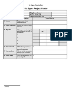 Six Sigma Charter Template