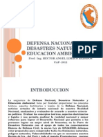 Defensa Nacional, Desastres Naturales y Educacion Ambiental