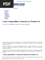 Como Compartilhar a Conexão de Internet No Windows 8