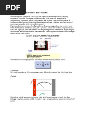 Cara Membaca Amperemeter Dan Voltmeter