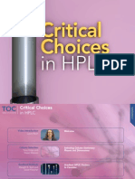 Critical Choices in HPLC