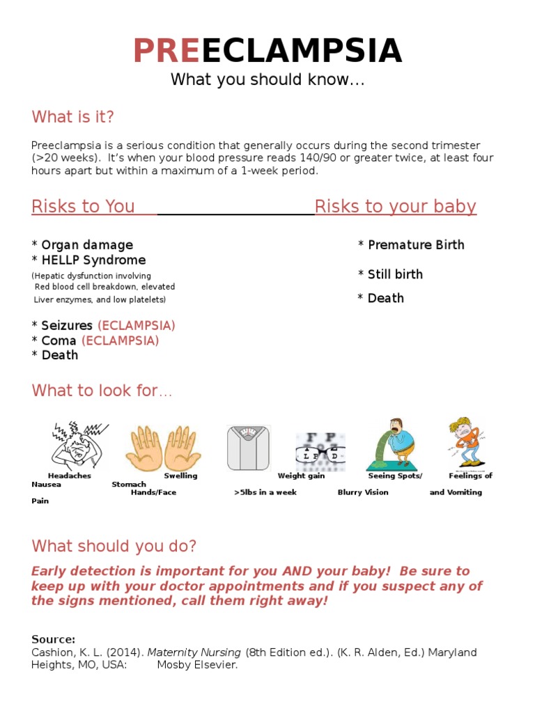 Eclampsia Risks To You Risks To Your Baby PDF