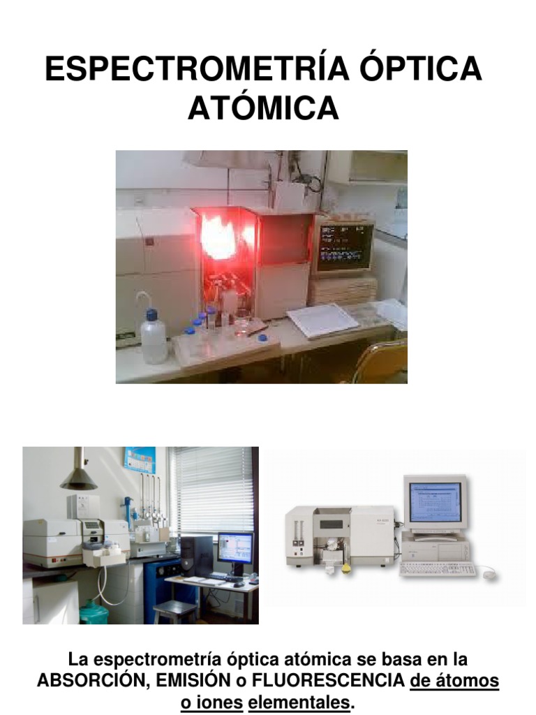 Espectroscopía de Absorción Atómica Espectroscopia Átomos
