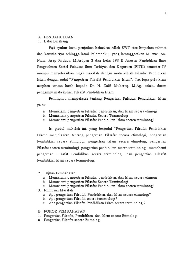 Pengertian Filsafat Pendidikan Islam Rwvisi