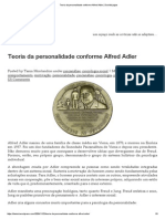 Adler Culturalista Formação Da Personalidade