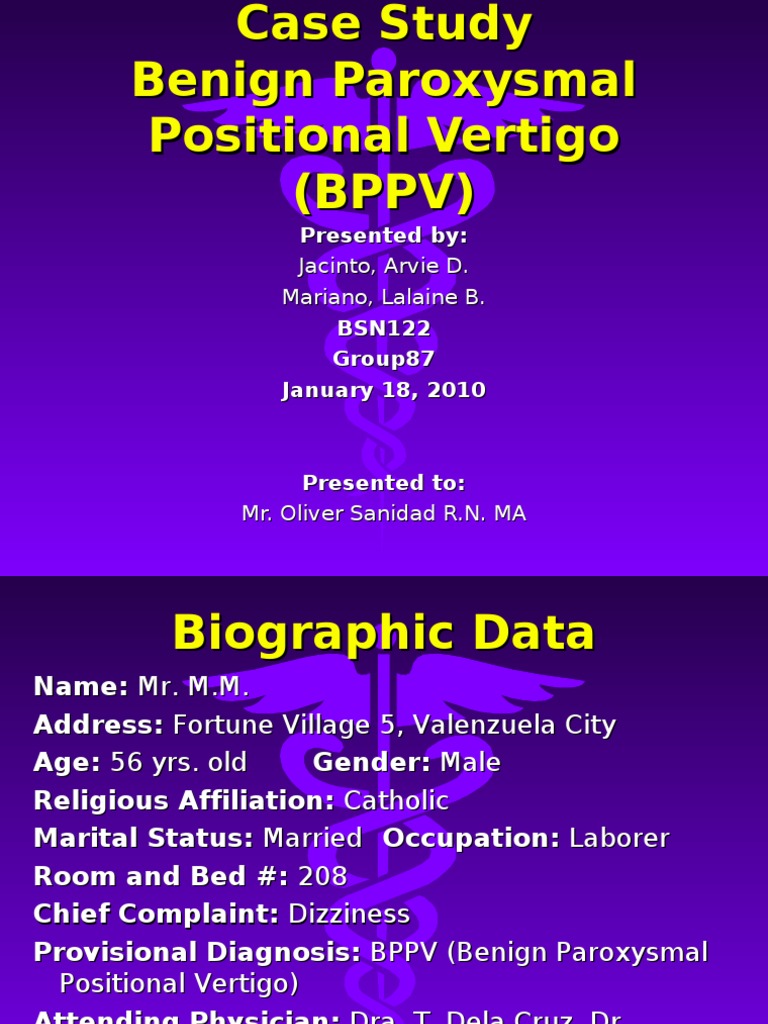 Bppv case presentation picture