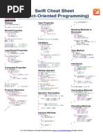 Swift Cheat Sheet - Object Oriented Programming - A4