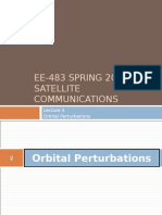 EE-483 SPRING 2015 Satellite Communications: Orbital Perturbations