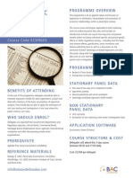 19 ECM9005 Econometric Analysis of Panel Data