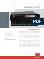 Manufacturer Data Sheet - Barco - MatrixPRO 8x8 DVI