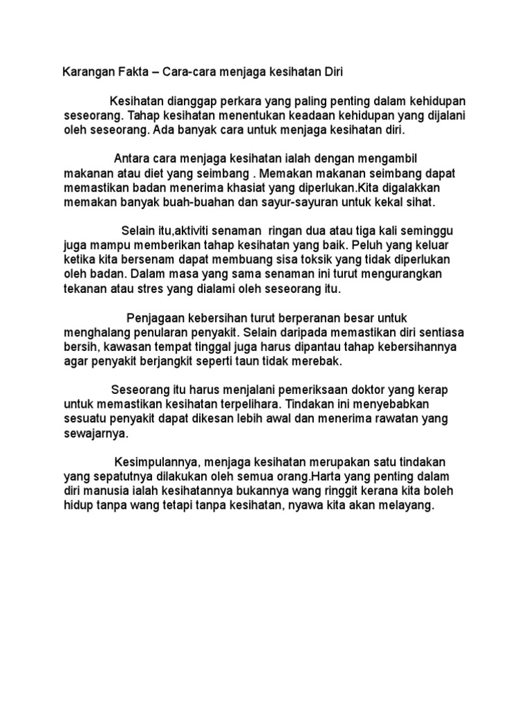 Menjaga Kesihatan Pdf