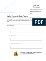 Digital Picasso Website Planner: Date