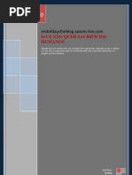 D-US NÃO QUER SACRIFÍCIOS HUMANOS