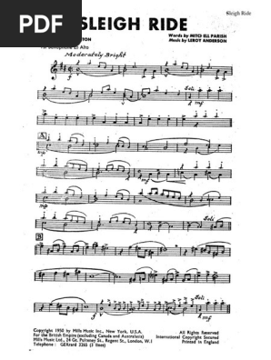 Sleigh Ride Full Big Band Warrington Pdf