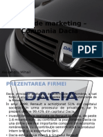 Mixul de Marketing - Dacia