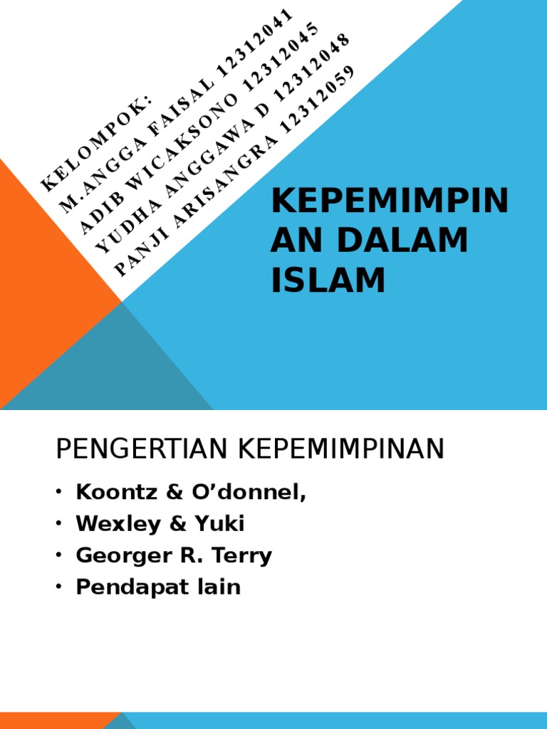 Presentasi Kepemimpinan Dalam Islam