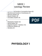 NDBE Physiology Review