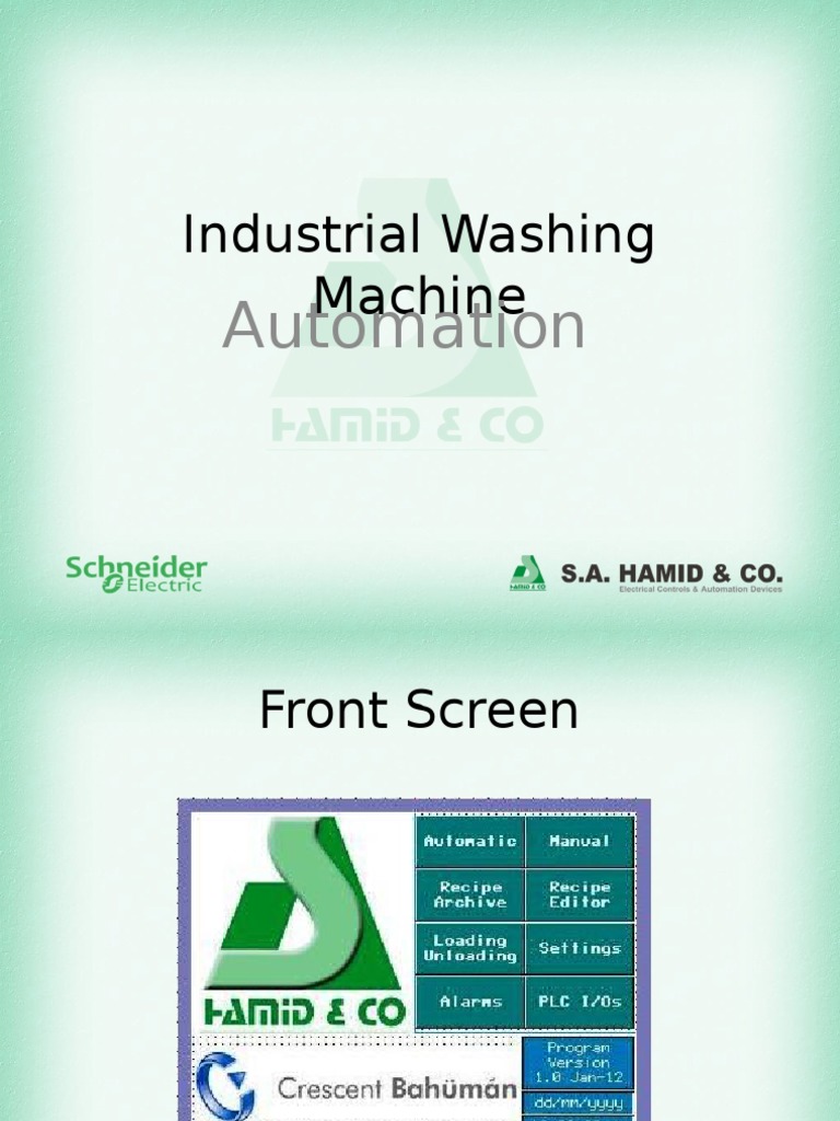 Industrial Washing Machine Automation Guide | PDF