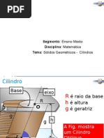 Geometria Espacial - Cilindro Aula 1