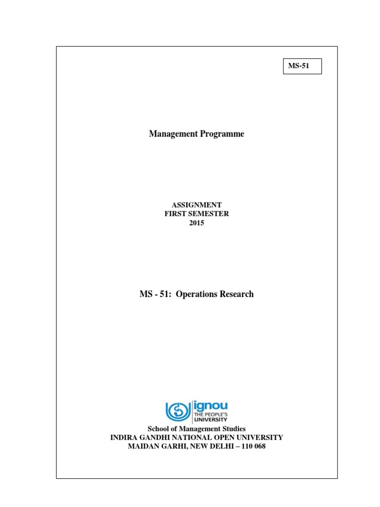 Operations Research Assignment Guide | PDF