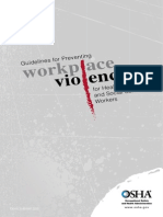 Guidelines For Preventing Workplace Violence For Healthcare and Social Service Workers