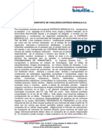 Contrato Transporte de Pasajeros Expreso Brasilia - Unitransco