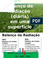 Radiação Solar Balanço