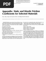 Static and Kinetic Friction Coefficients