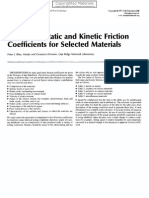 Static and Kinetic Friction Coefficients