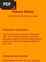 Hakuna Matata Lion King Research Presentation - Google Slides