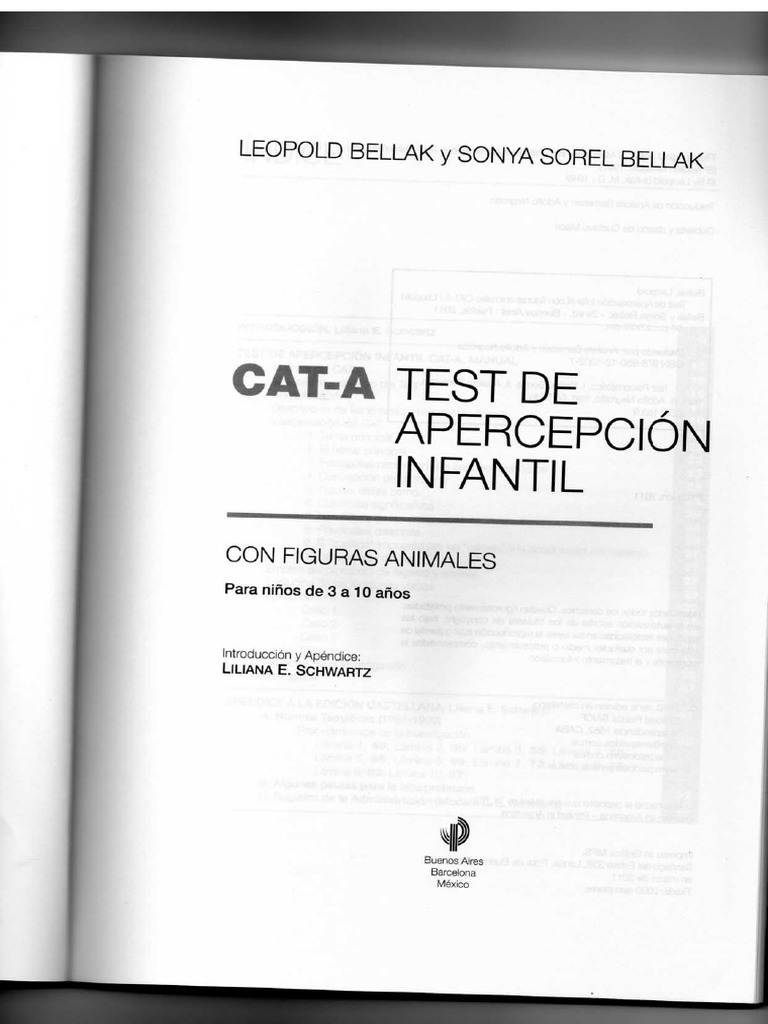 Manual Tes CAT para Niños | PDF