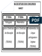 Cronograma de Estudo Dos Concursos