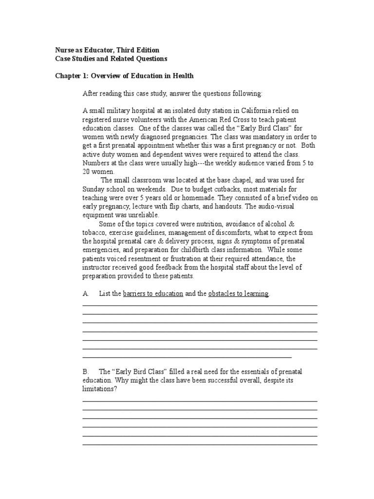 Nursing case study sample format image