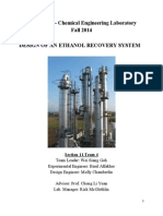 Design of An Ethanol Recovery System