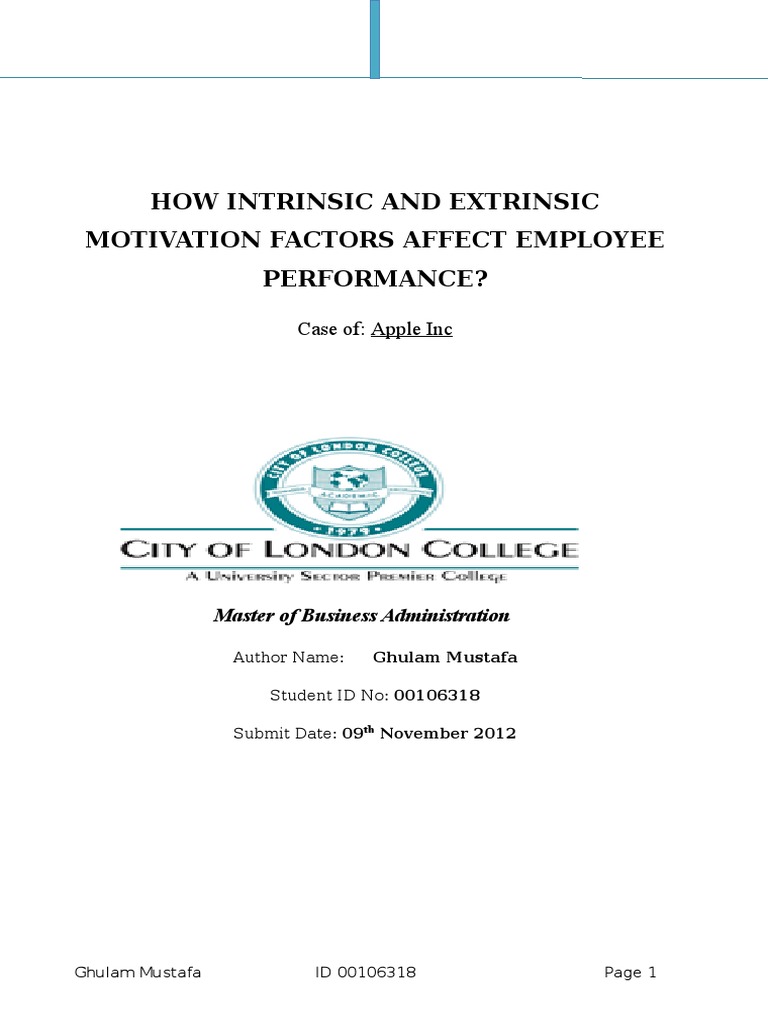 Effect of Motivation Factors On Employee Performance | PDF | Motivation ...