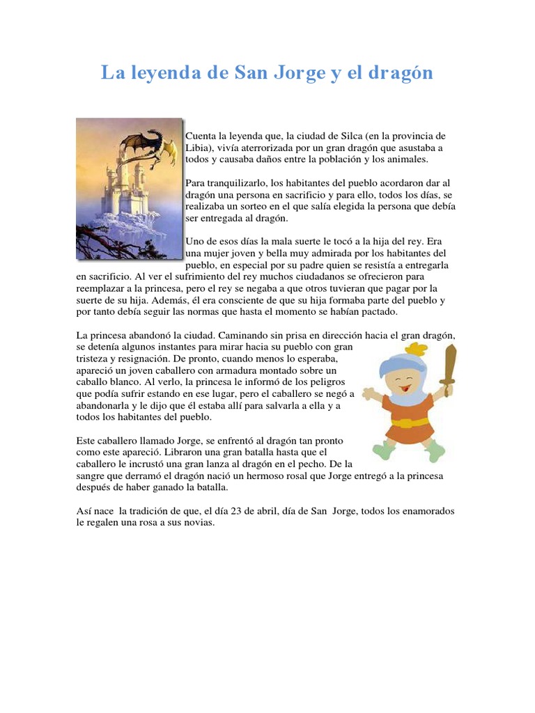 Leyenda de San Jorge y el Dragón | PDF | Clásicos