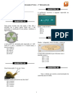 Simulado 9o Ano Questões Matemática