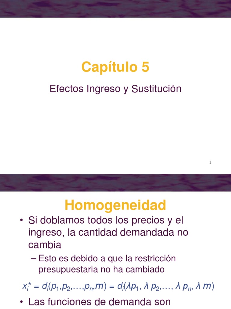Efectos de Ingreso y Sustitución en Demanda | PDF | Curva de demanda ...