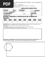 PROVA BIMESTRAL FISICA